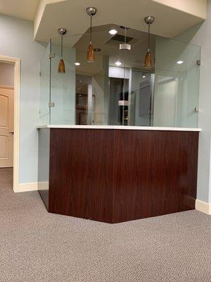 Front desk -- enclosed barriers