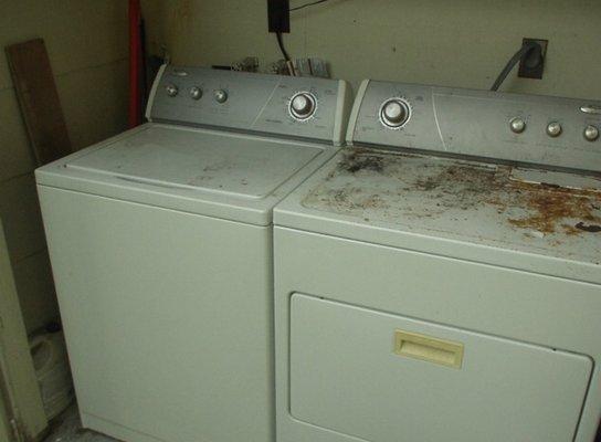 Your old washer and or dryer, gone.