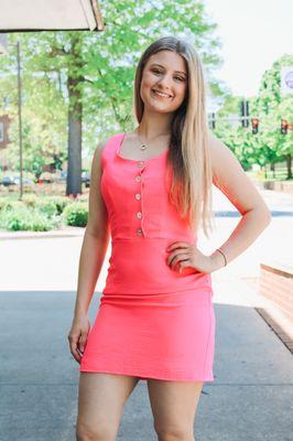 A simple pink dress can really say so much!