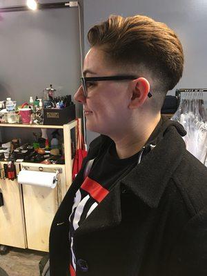 Women's Taper Fade Haircut