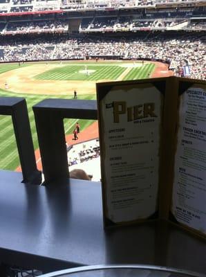 This is the new Bar/patio at Petco Park. Awesome Patio Seating and food and spirits!