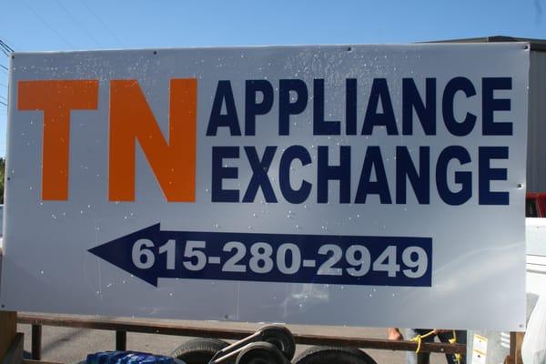 TN APPLIANCE EXCHANGE SIGN