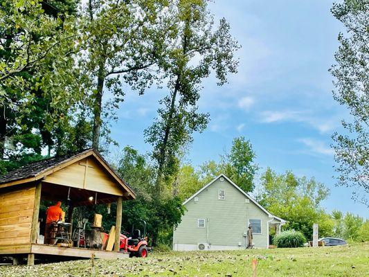 View of the Bee-stro from the owner's property.