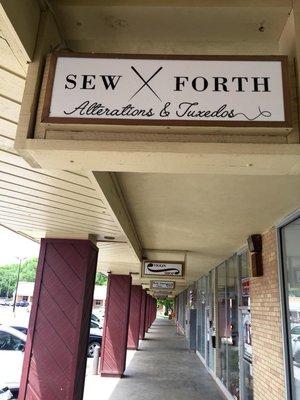 Sew Forth Alterations at 9th and Iowa, in the Hillcrest Shopping Center of Lawrence, KS