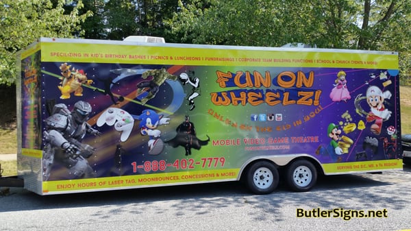 Wrapped Trailer for Fun On Wheels