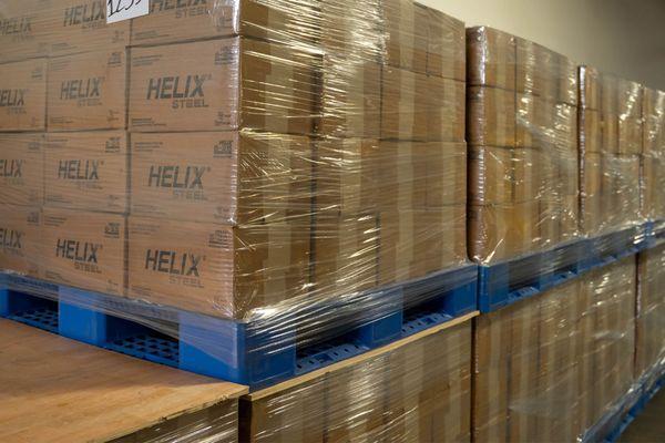 Utah ICF stocks Helix Steel micro rebar in their Clearfield warehouse.