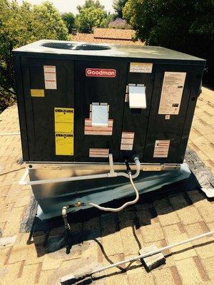 Furnace repair in Chatsworth, CA. Replaced package unit on the roof