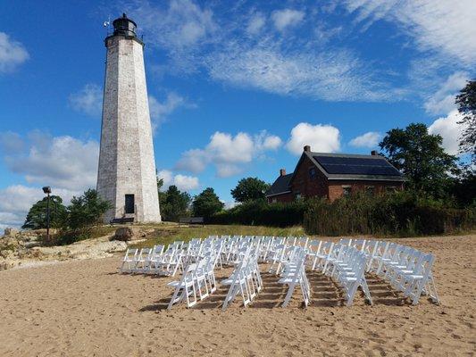 New Haven Lighthouse Point Park Wedding Ceremony