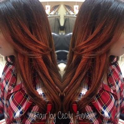 Color, ombre, cut, and blowout by Cecily Anne