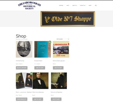 Hillsborough Historical Society's 'Ye Olde No.7 Shoppe'.