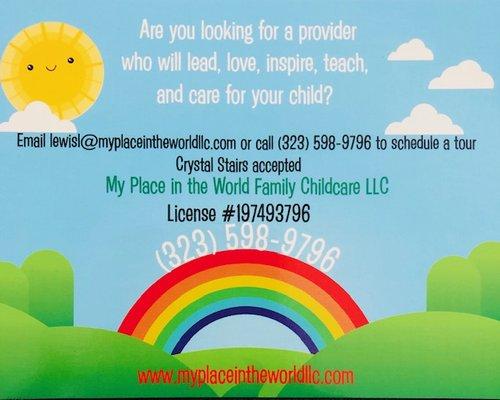 My Place in the World Family Childcare