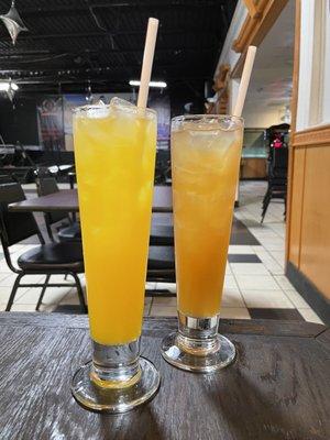 Passion fruit juice and tamarind juice