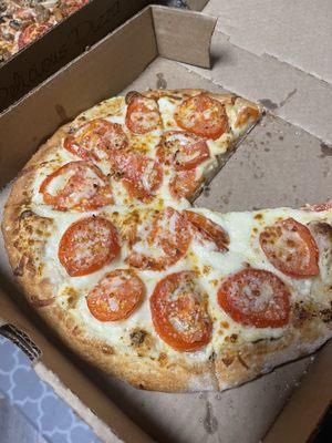 White pie pizza