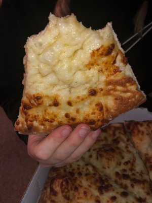 that is the cheese peeled back on the pizza so there's your proof