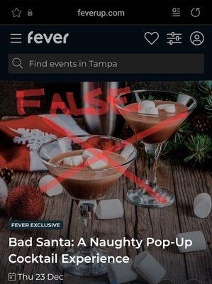 Bad Santa: A Naughty Pop-Up Cocktail Experience