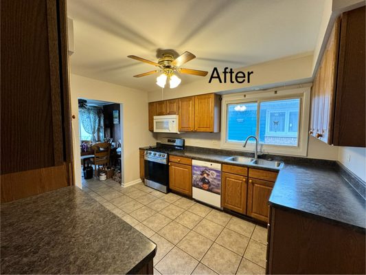 Completed kitchen.