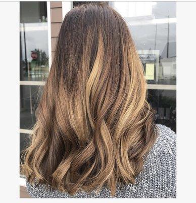 Fall tones balyage