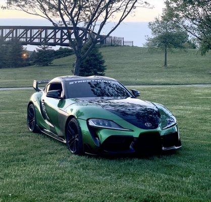 full color change and 2 tone on 2021 mk5 supra in teckwrap