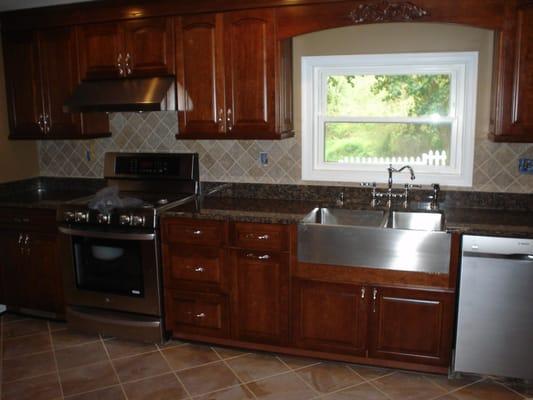 completely renovated this space from the ground up to accommodate a new kitchen