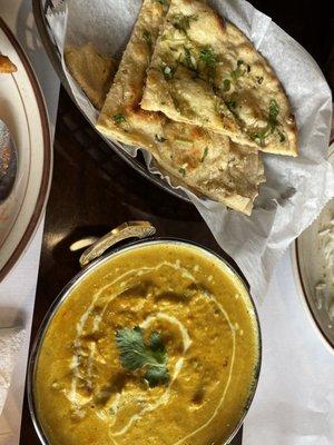 Lamb Korma and garlic naan