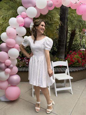 My altered dress for my bridal shower! Fit me perfectly.