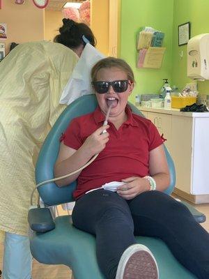 We love going to the dentist, as king as is with Dr Okomoto and his staff