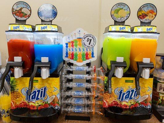 Ice cold Frazil - four different flavors.