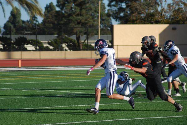 My Son Running for a TD at Newport Harbor..