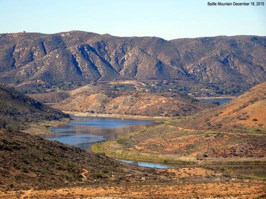 View of Lake Hodges from the top.