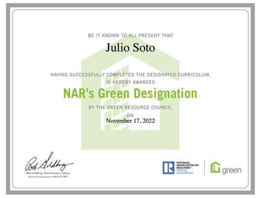 NAR's Green Designation