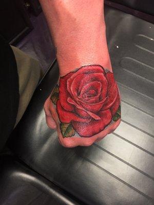 Free-hand Rose done by Jordan.