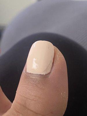 Uneven nail polish layers