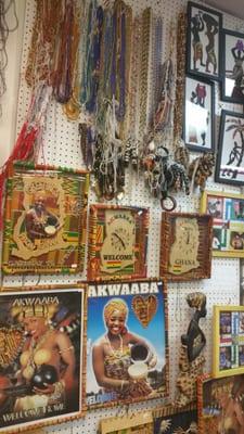 African beads, wall decors etc