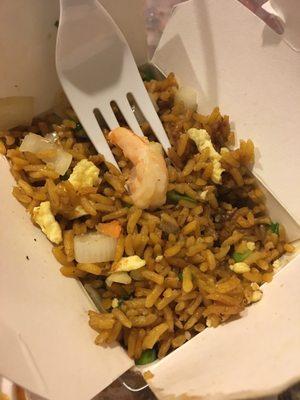 Everything about this shrimp fried rice was fresh and not greasy or salty