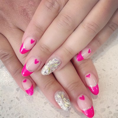 #nailart  #valentinesnails #nails #acrylicnails #uvgelnails  #dippowdernails