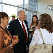 Todd Eby greets customers and friends during our Grand Opening of the new Showroom and building remodel.