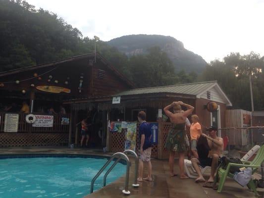 Chimney Rock overlooks this venue.