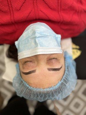 After microblading procedure