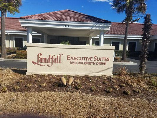 Landfall Executive Suite Sign. - located right near front entrance