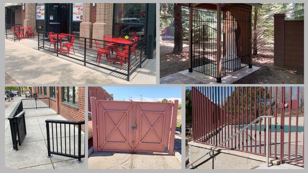 Custom commercial railings and gates.