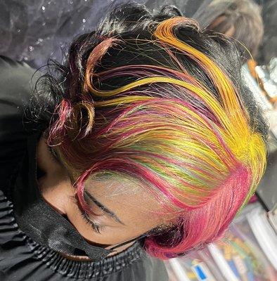 Vibrant Color On Natural Hair