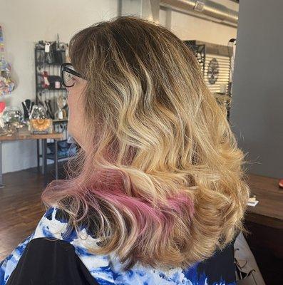 Pink highlights