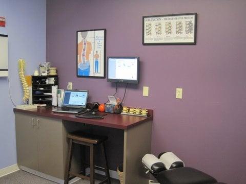 Exam room where Dr. Bonnie will perform full a full spinal evaluation.