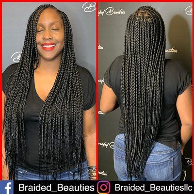 Waist length Knotless Braids by Lulu