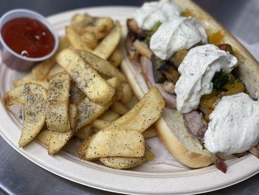 Emperor Porchetta sandwich! Italy's favorite roast pork sandwich featured by Anthony Bourdain!