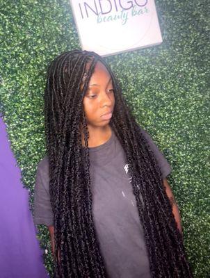 Extra Long Crochet Boho  Locs by Coco at Indigo Beauty Bar