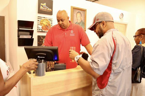 Customers at the Grand Opening