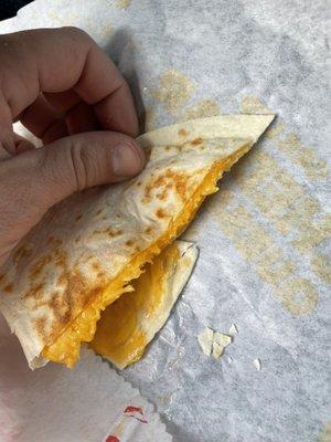 Undone cheese Quesadilla