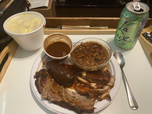 A great plate of Mr. Wood's BBQ