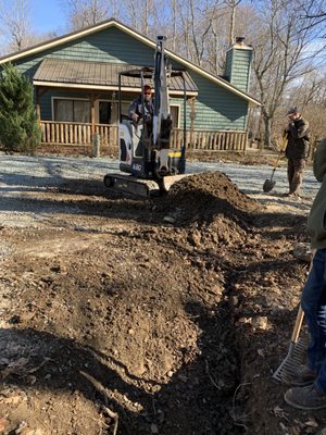 Back filling and leveling after fixing busted pipe